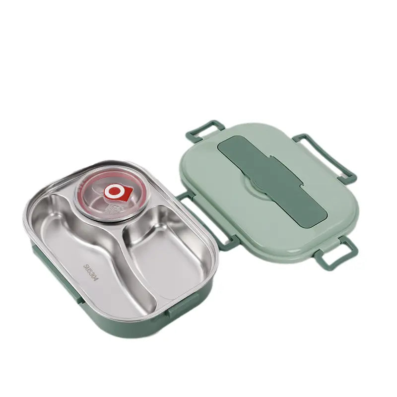 Stainless Steel Lunch Box with Leakproof Lid and Divided Compartments, Soup Bowl All Vera Mart