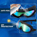 Swimming Goggles with 180-Degree Wide Angle View and Anti-Fog Lens Coating All Vera Mart