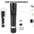 Rechargeable Tactical Flashlight with 600 Foot Beam and Four Brightness Modes All Vera Mart