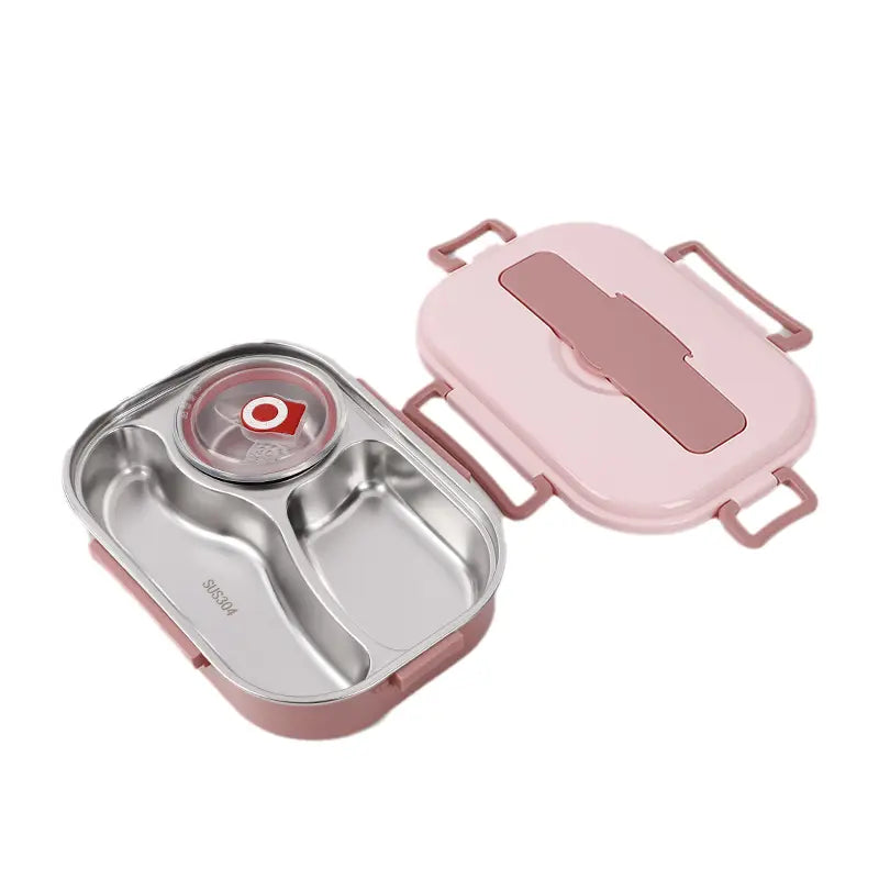 Stainless Steel Lunch Box with Leakproof Lid and Divided Compartments, Soup Bowl All Vera Mart
