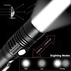 Rechargeable Tactical Flashlight with 600 Foot Beam and Four Brightness Modes All Vera Mart