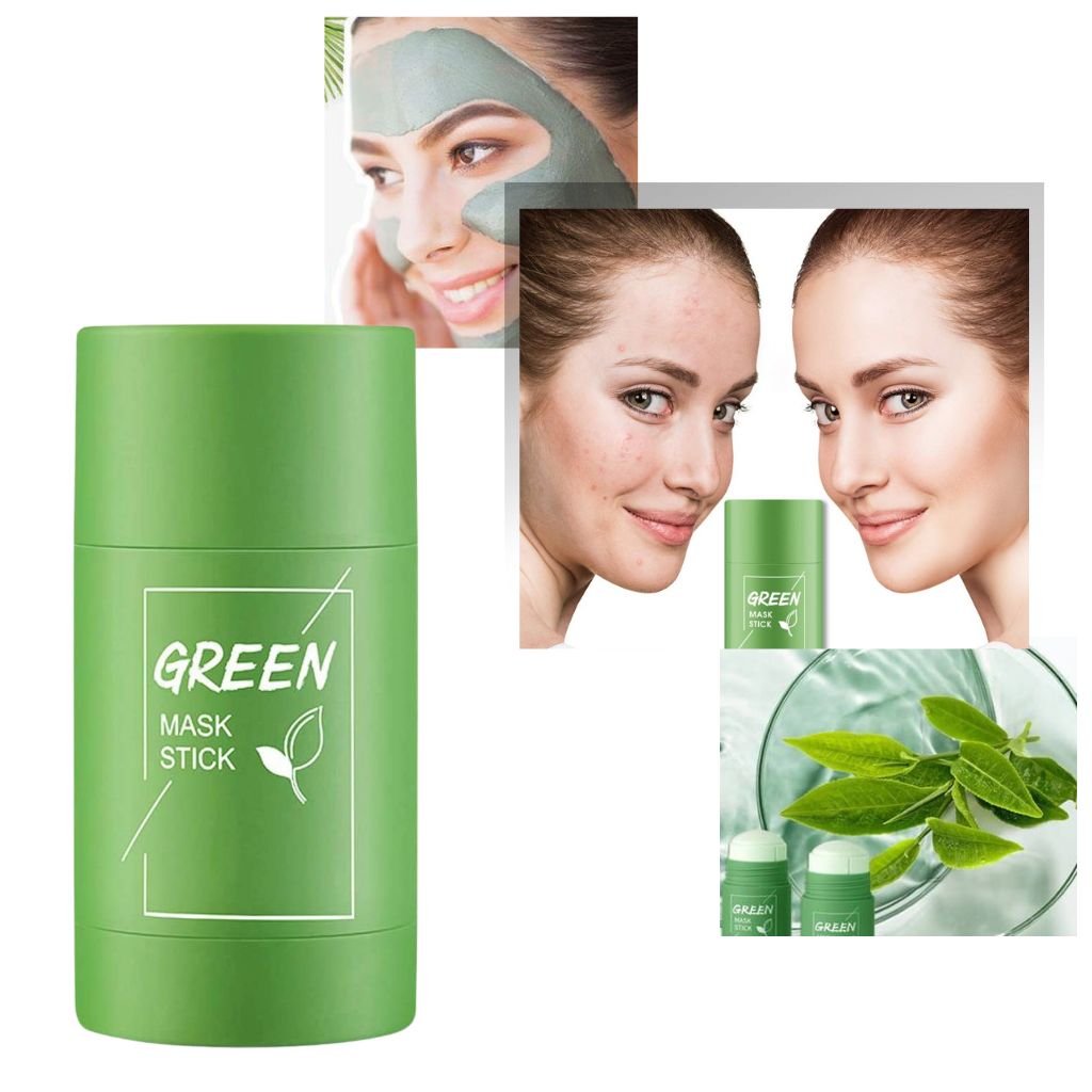 Green Tea Face Mask Stick with Roll-On Applicator and Pore Cleansing All Vera Mart