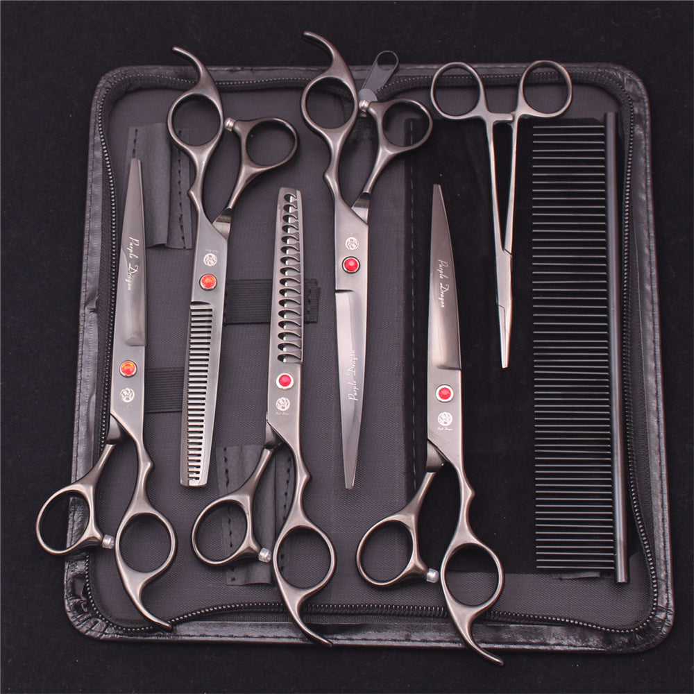 Dog Grooming Scissors Set with Straight and Thinning Blades, Stainless Steel All Vera Mart