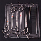 Dog Grooming Scissors Set with Straight and Thinning Blades, Stainless Steel All Vera Mart