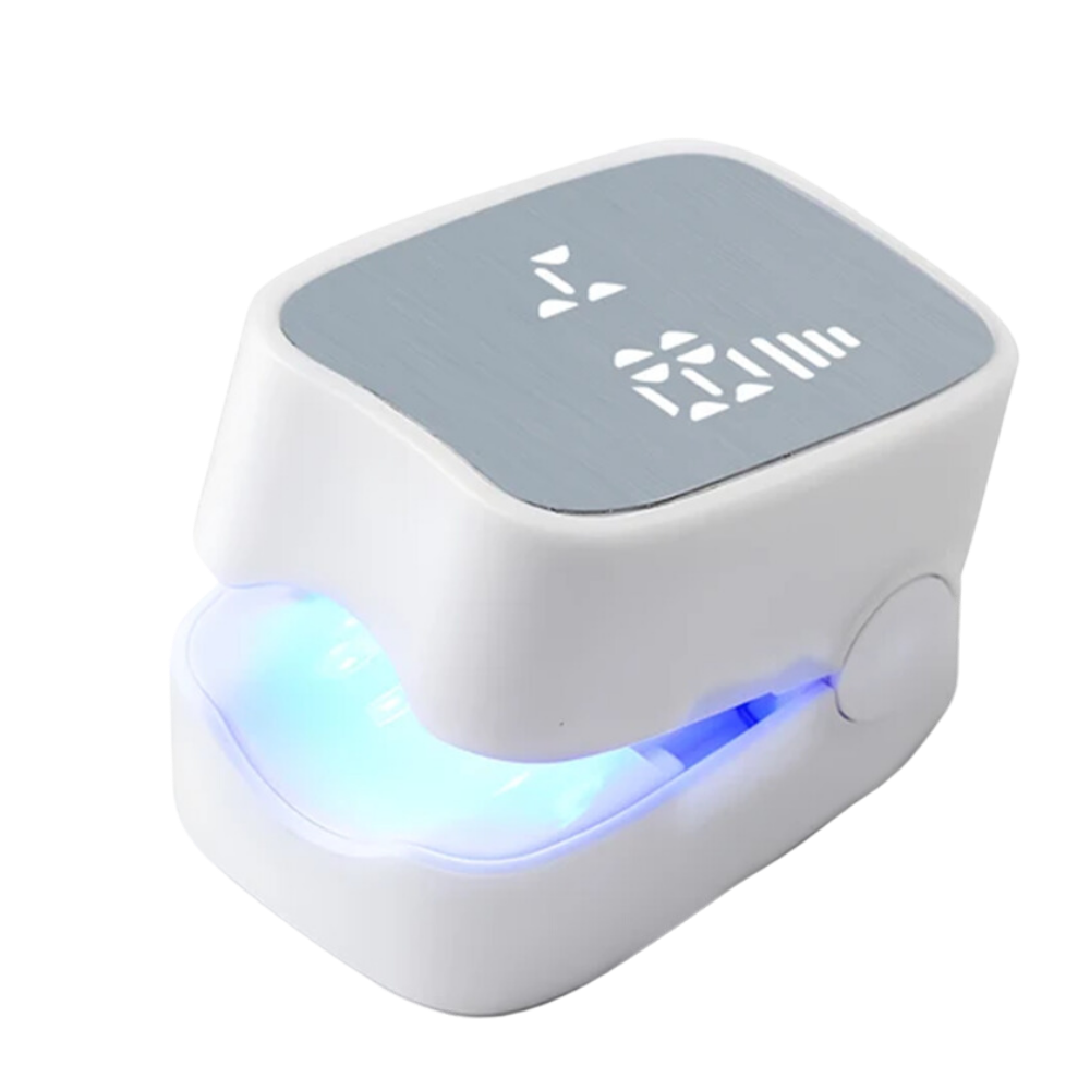 Dual Laser Nail Treatment Device with Blue Light and Finger Clip, 25W Power All Vera Mart