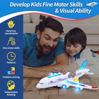 Moving Airplane Toy with Obstacle Detection and Sound Effects, Colorful Lights All Vera Mart