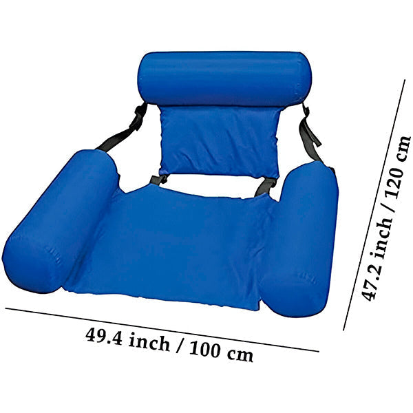 Inflatable Swimming Chair with Armrests and Ergonomic Backrest, Quick Valve All Vera Mart