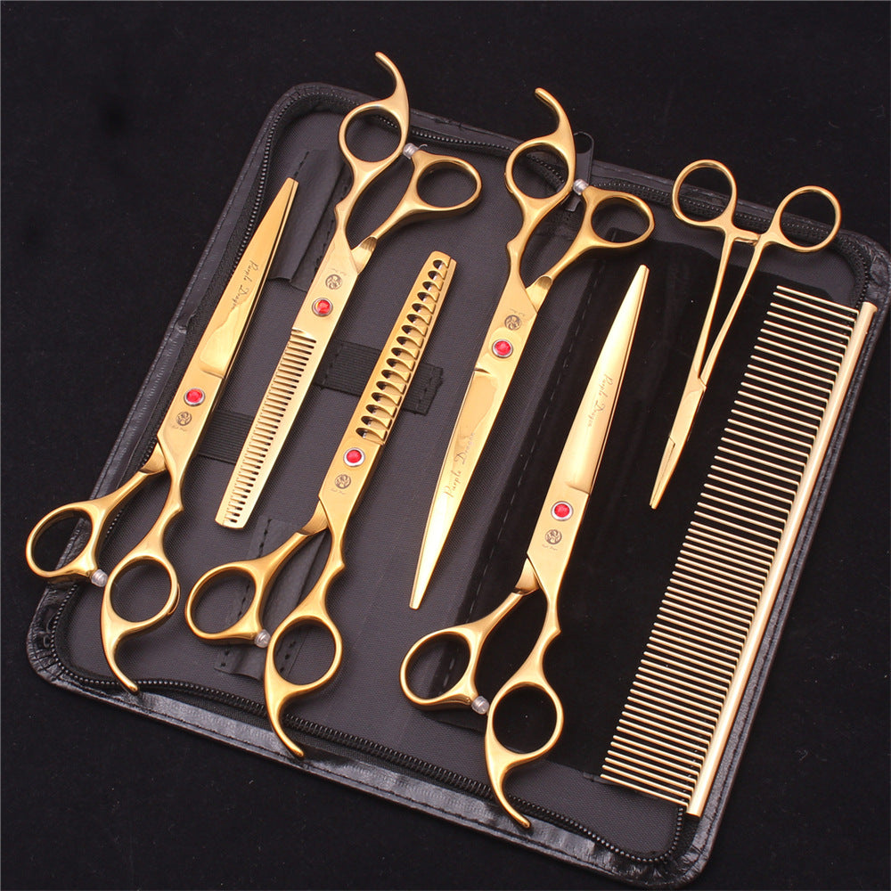 Dog Grooming Scissors Set with Straight and Thinning Blades, Stainless Steel All Vera Mart