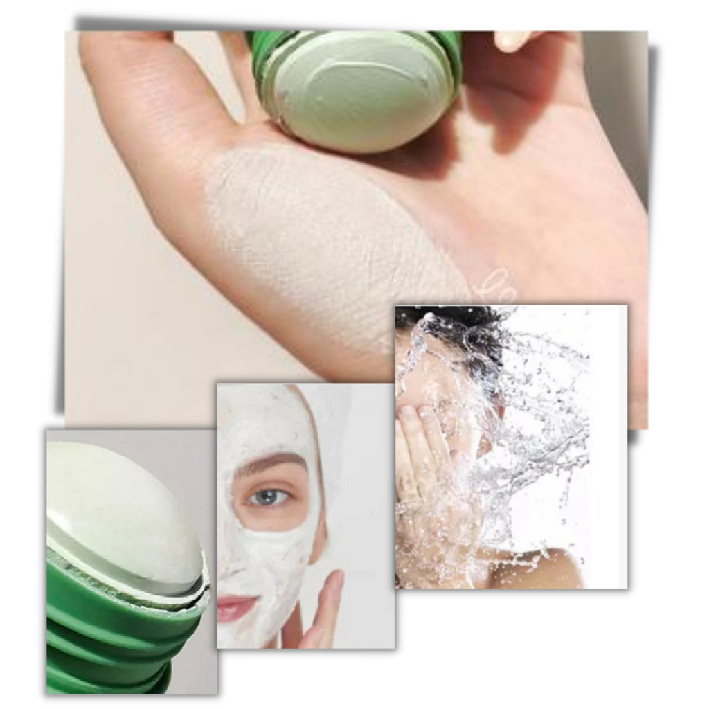Green Tea Face Mask Stick with Roll-On Applicator and Pore Cleansing All Vera Mart