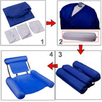 Inflatable Swimming Chair with Armrests and Ergonomic Backrest, Quick Valve All Vera Mart