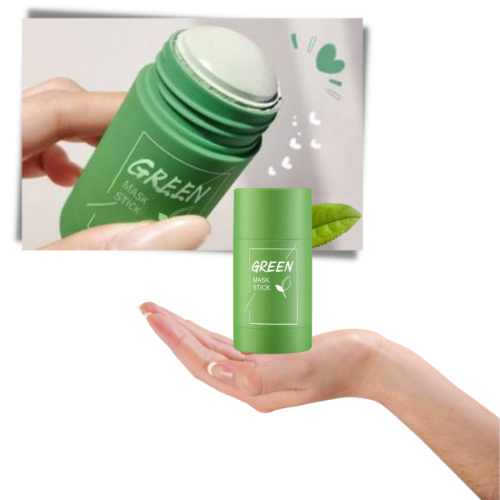 Green Tea Face Mask Stick with Roll-On Applicator and Pore Cleansing All Vera Mart