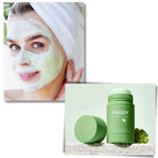 Green Tea Face Mask Stick with Roll-On Applicator and Pore Cleansing All Vera Mart