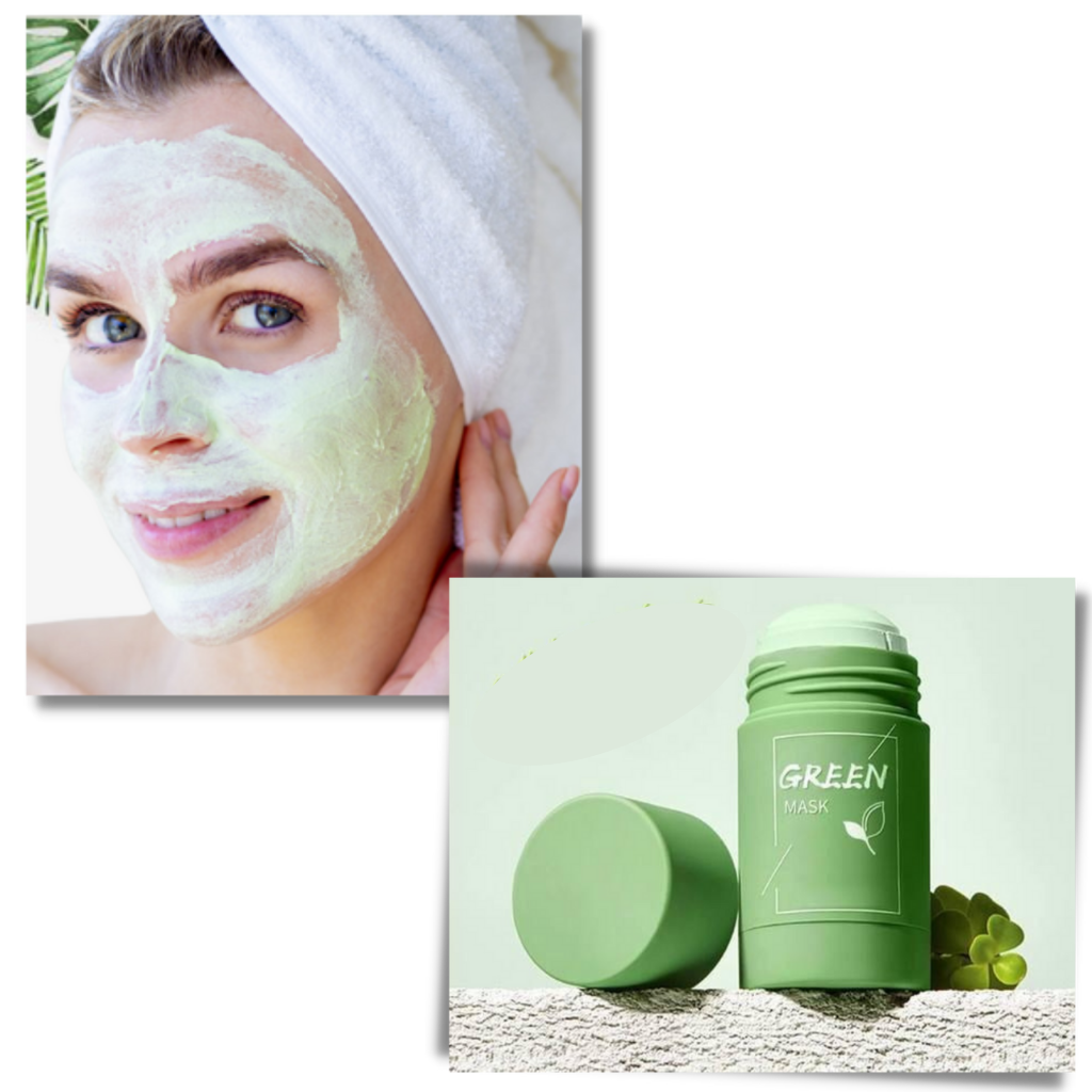 Green Tea Face Mask Stick with Roll-On Applicator and Pore Cleansing All Vera Mart
