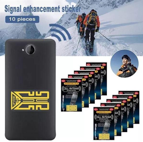 Antenna Signal Booster Stickers with Gold Layer and Peel Stick Installation, Tri Band Compatible All Vera Mart