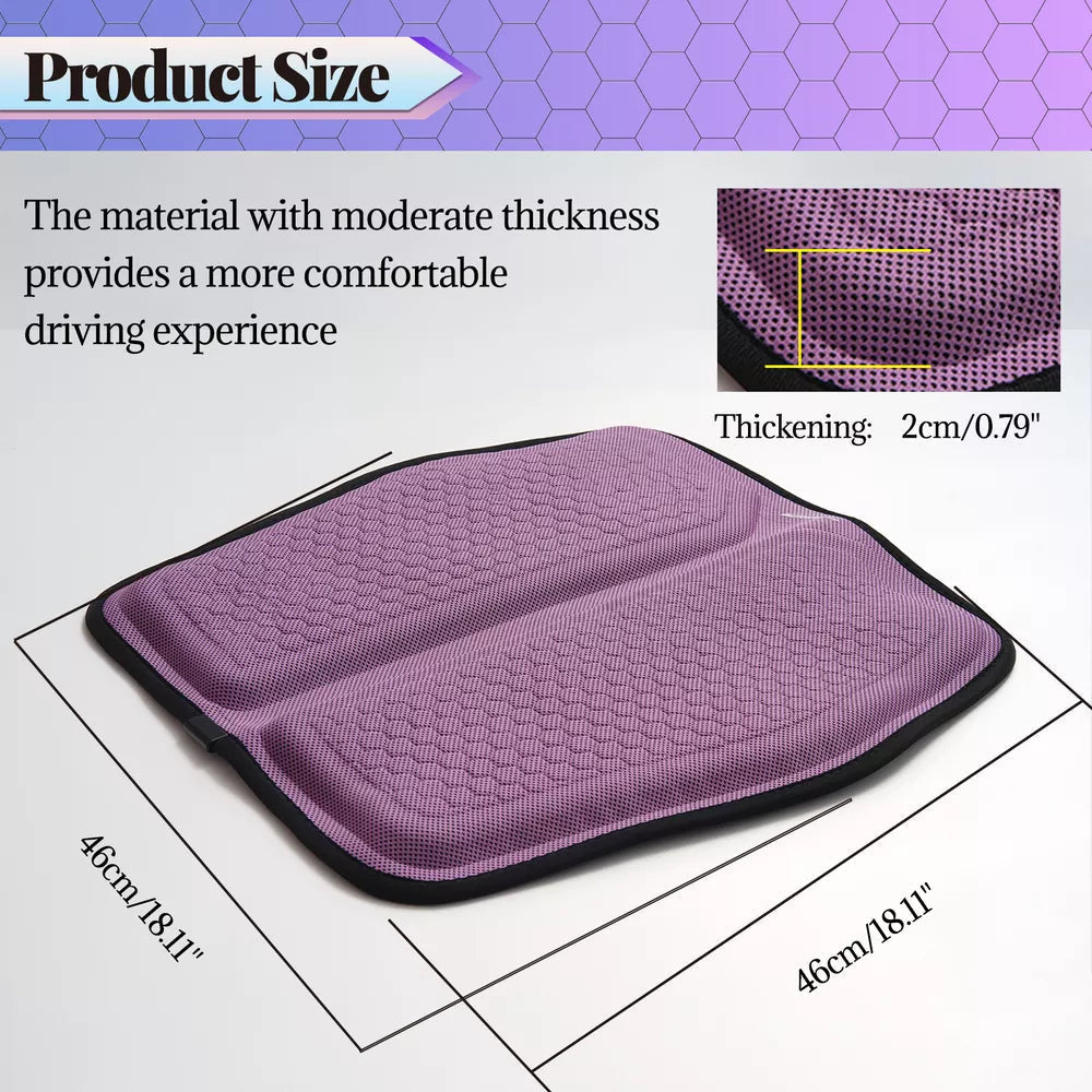 Gel Memory Foam Seat Cushion with Honeycomb Ventilation and Cooling Layer for Car or Office Chairs All Vera Mart