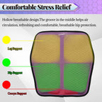 Gel Memory Foam Seat Cushion with Honeycomb Ventilation and Cooling Layer for Car or Office Chairs All Vera Mart