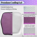Gel Memory Foam Seat Cushion with Honeycomb Ventilation and Cooling Layer for Car or Office Chairs All Vera Mart