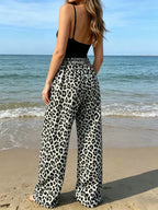 Casual Knit Leopard Print Pants - Jenny