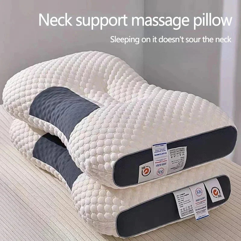 Cervical Support Pillow with Contoured Design and Soybean Fiber Filling All Vera Mart