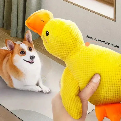 Quacking Dog Toy with Low Realistic Quack and Reinforced Plush, Machine Washable All Vera Mart
