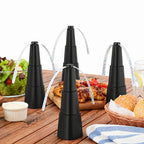 Spinning Fly Repellent Fan 4 Pack with Holographic Blades and Silent Motor for Outdoor Dining All Vera Mart