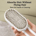 Steam Dog Grooming Brush with Silicone Teeth and Fur Collection Chamber All Vera Mart