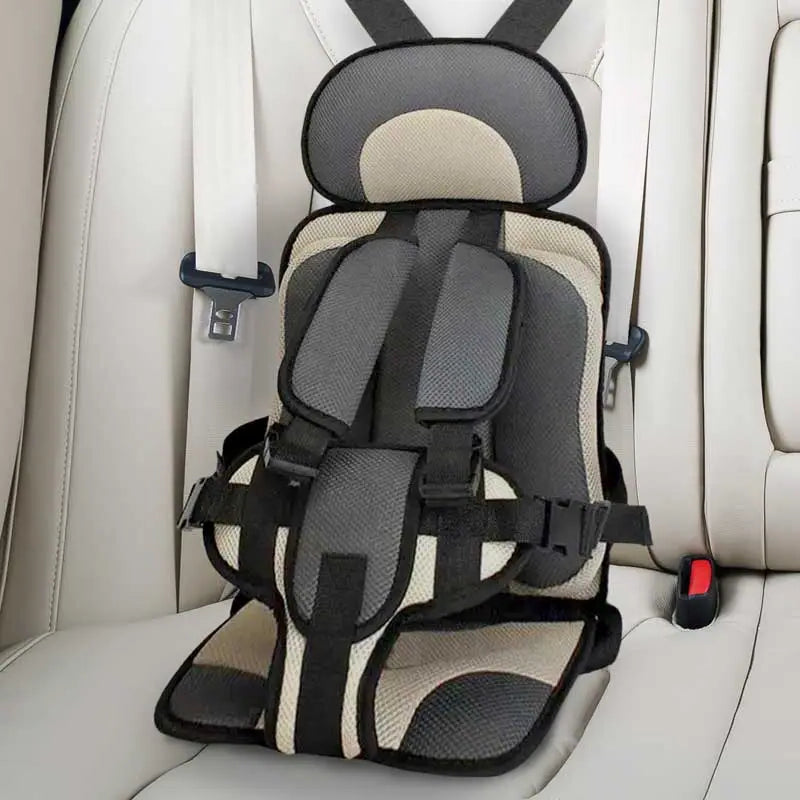 Portable Car Seat Cushion with Five Point Harness and Mesh Ventilation for Ages 0-12 All Vera Mart