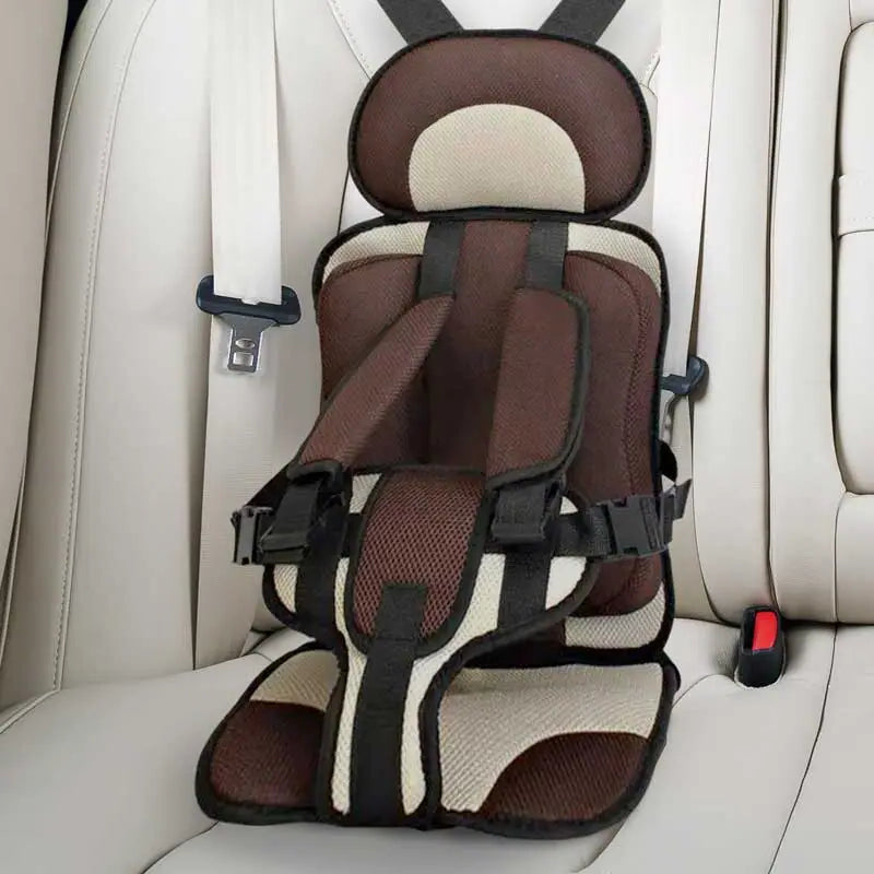 Portable Car Seat Cushion with Five Point Harness and Mesh Ventilation for Ages 0-12 All Vera Mart
