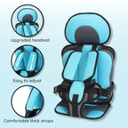 Portable Car Seat Cushion with Five Point Harness and Mesh Ventilation for Ages 0-12 All Vera Mart