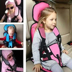 Portable Car Seat Cushion with Five Point Harness and Mesh Ventilation for Ages 0-12 All Vera Mart