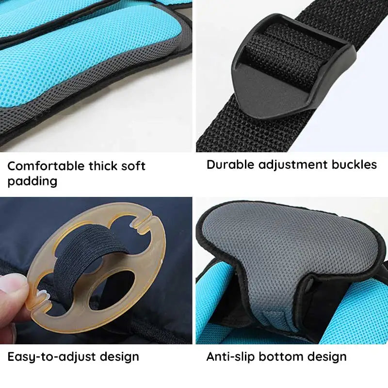 Portable Car Seat Cushion with Five Point Harness and Mesh Ventilation for Ages 0-12 All Vera Mart
