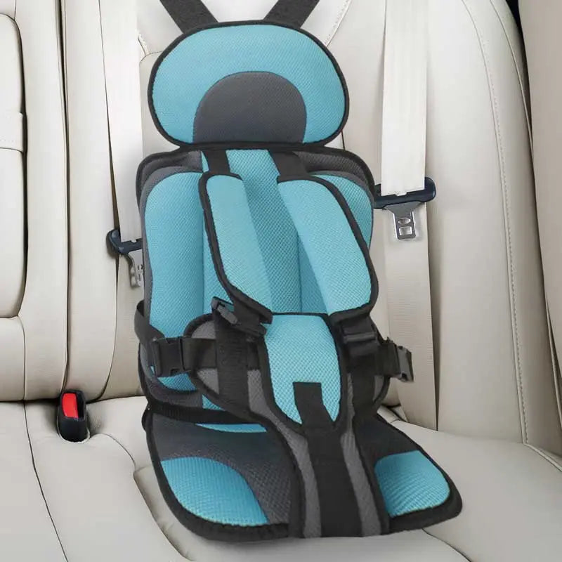 Portable Car Seat Cushion with Five Point Harness and Mesh Ventilation for Ages 0-12 All Vera Mart