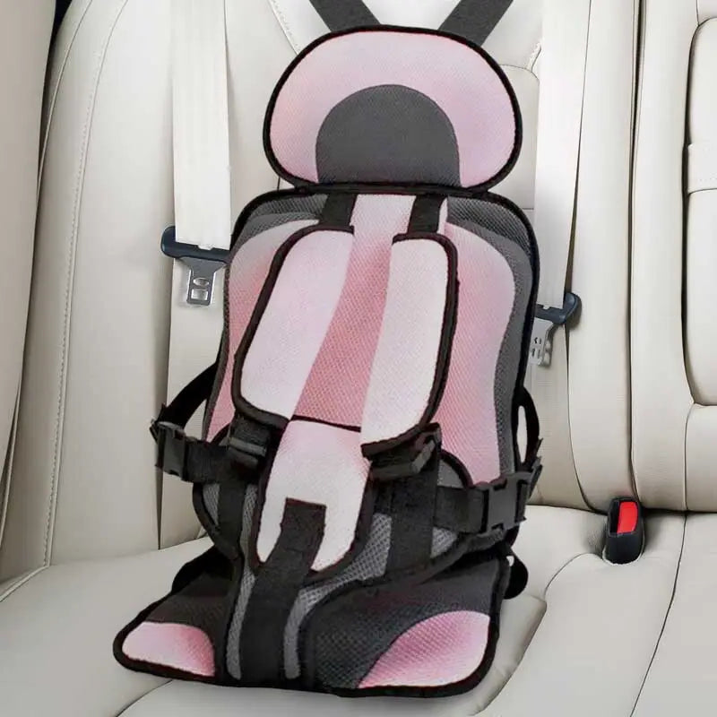 Portable Car Seat Cushion with Five Point Harness and Mesh Ventilation for Ages 0-12 All Vera Mart