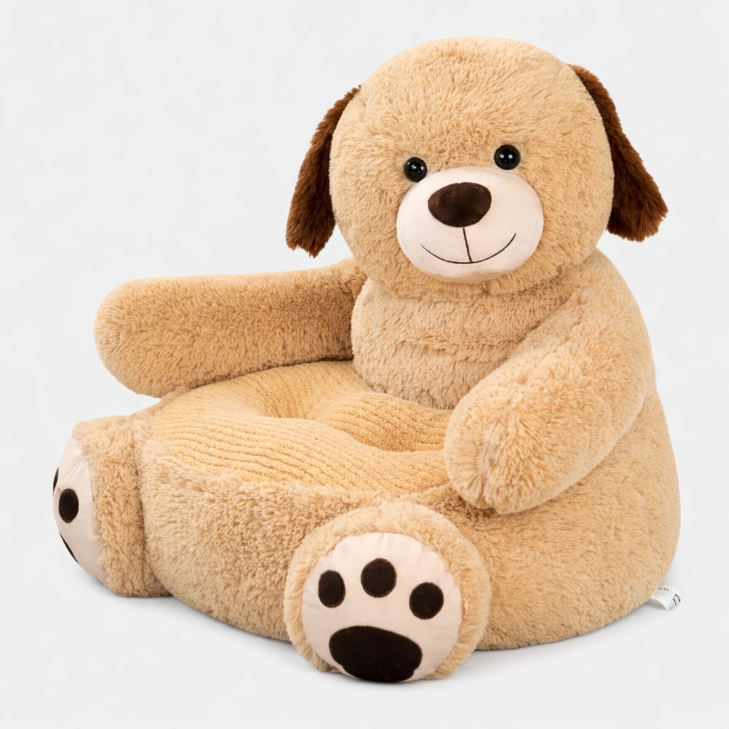 Plush Pet Bed with Raised Edges and Removable Zippered Cover, Animal Shaped Design All Vera Mart
