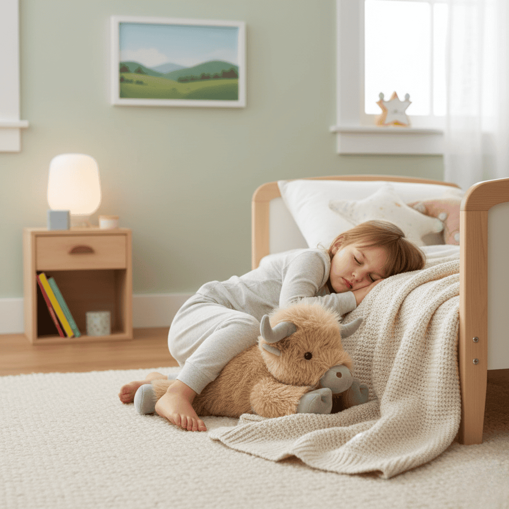 Fluffy Brown Highland Cow Plush Toy with Soft Plush Fabric and PP Cotton Filling for Kids and Adults