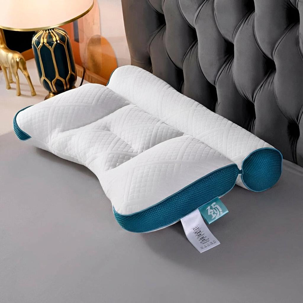 Contoured Memory Foam Pillow with Cervical Support and Breathable Cover All Vera Mart