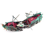 Shipwreck Aquarium Hideout with Air Hose and Multiple Entry Points All Vera Mart