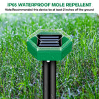 Solar Ultrasonic Pest Repeller Spike with Rechargeable Battery and Waterproof Design, 4-Pack All Vera Mart