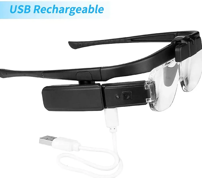 Magnifying Headband with Interchangeable Lenses and Built-In LED Light All Vera Mart