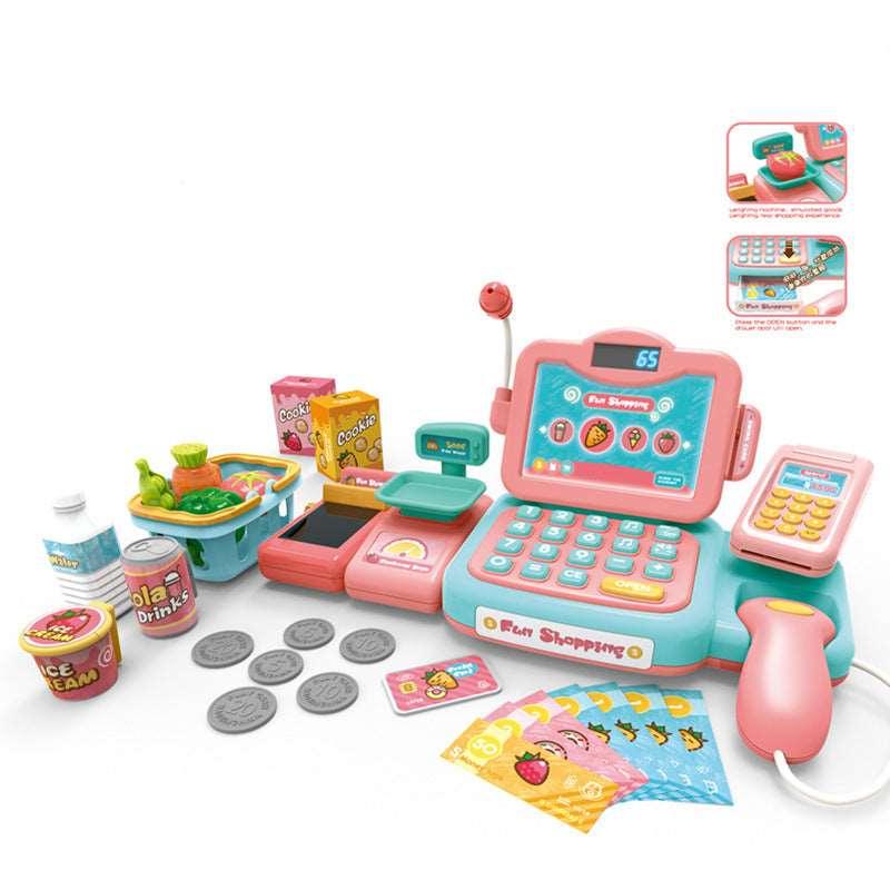 Interactive Toy Cash Register with Working Scanner and Calculator, 24 Accessories All Vera Mart