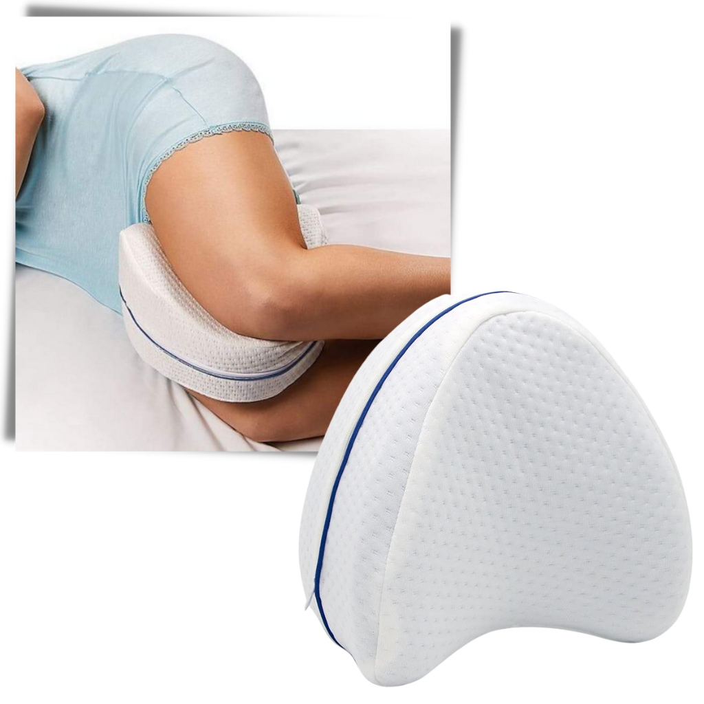 Memory Foam Leg Pillow with Crescent Shape and Machine Washable Cover All Vera Mart