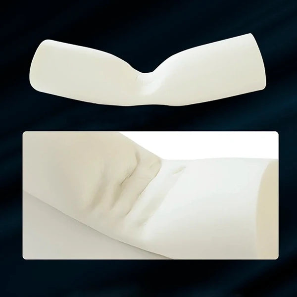 Memory Foam Neck Pillow with Contoured Support and Cotton Cover All Vera Mart