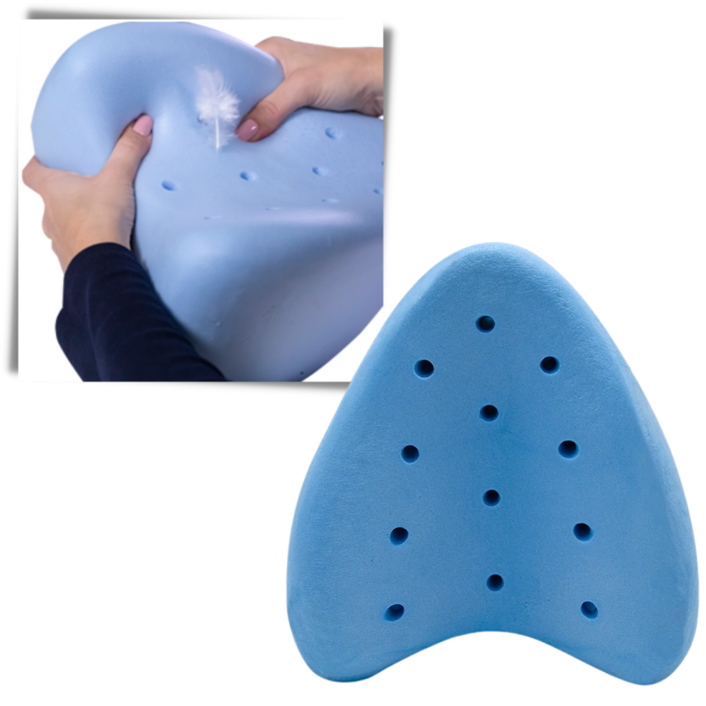 Memory Foam Leg Pillow with Crescent Shape and Machine Washable Cover All Vera Mart