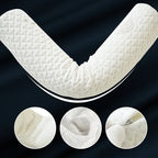 Memory Foam Neck Pillow with Contoured Support and Cotton Cover All Vera Mart