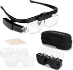Magnifying Headband with Interchangeable Lenses and Built-In LED Light All Vera Mart