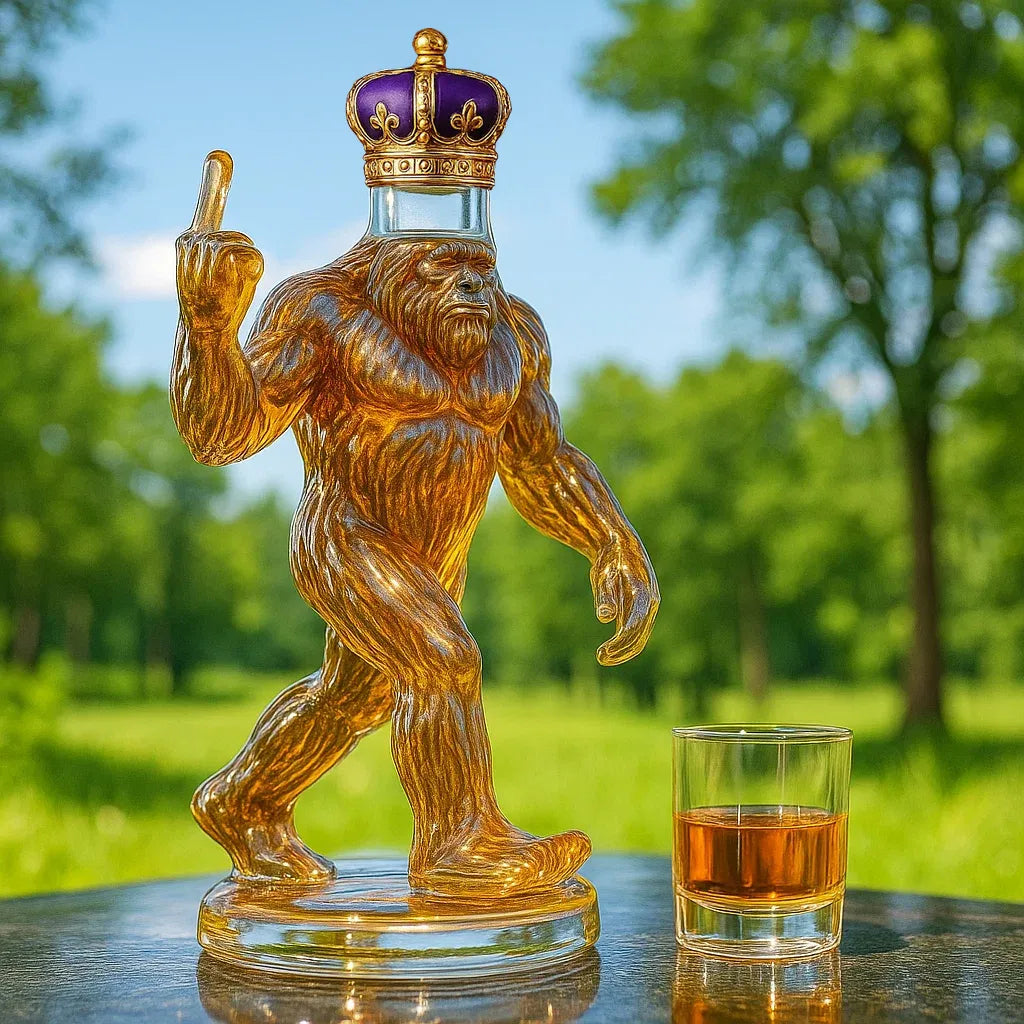 Bigfoot Sculpted Glass Decanter with Sealing Stopper and Gift Box, 25.3 oz All Vera Mart