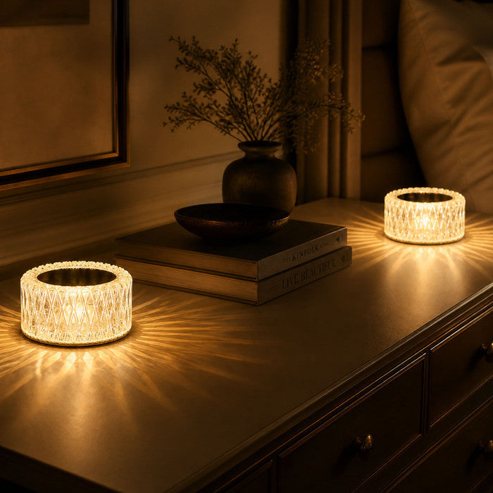 Crystal Diamond Shaped Rechargeable Mini Lamp with 3 Light Modes