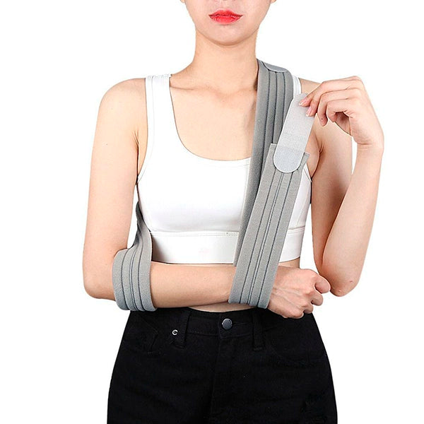 Arm Sling with Adjustable Buckle Strap and Breathable Fabric, Ambidextrous Support All Vera Mart