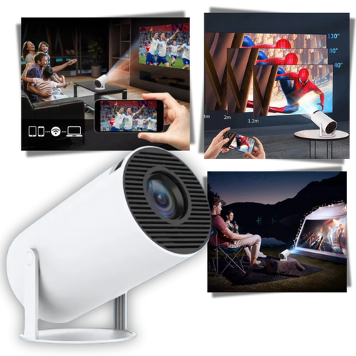 4K Video Projector with Wireless Streaming and Built-In Speakers for Up to 330cm Screens All Vera Mart