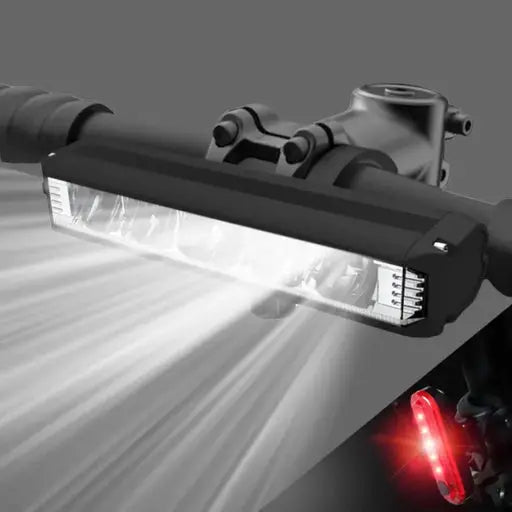LED Bike Light with USB-C Rechargeable and Quick-Attach Handlebar Mount, Water-Resistant All Vera Mart